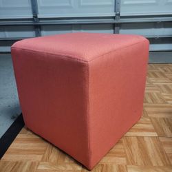 Poofs 16x16x16 One teal, one salmon-colored ottoman for kids. Could be used as a seat at a desk or vanity as well. Originally $40 each, will sell