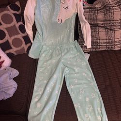 Girls Unicorn Fleece Pajama 