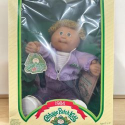 1984 Coleco Cabbage Patch Kids Doll W/Box Adoption Papers Glynnis Jerri RARE