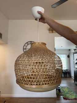 Rattan Accent Ceiling Light 