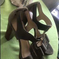 MK Heels Olive Green
