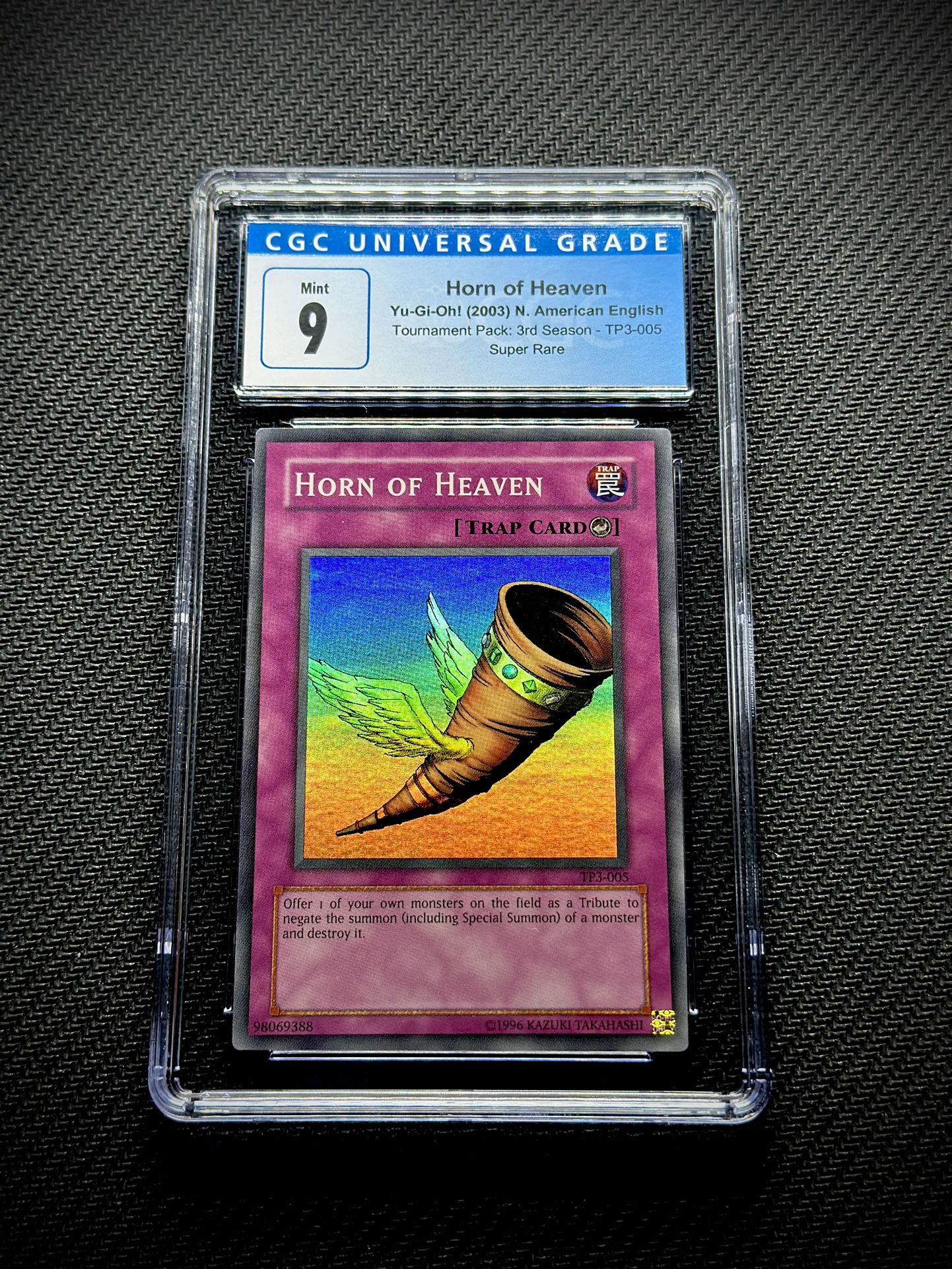 Horn Of Heaven TP3 005 CGC 9 2003 Tournament Pack Card Yu Gi Oh!