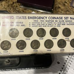 U.S. EMERGENCY COINAGE SET NO.1 SILVER