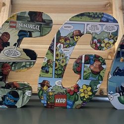 Lego Sitter Letters With Little Lego Guy On It