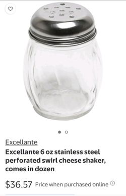 New Glass Cheese/Spice Shacker Jars (12)