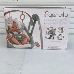 Ingenuity Boutique Collection Swing ‘n Go Portable Swing Baby Infant 