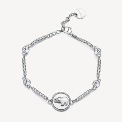 Brosway Italia Good Luck Chakra Silver Elephant Bracelet and Earrings Set