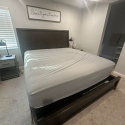 Bed Frame Cali King -Dark Brown
