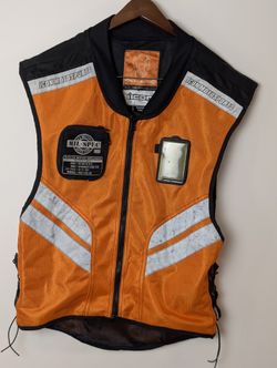 ICON Mil Spec Mesh Vest Super Size Orange Hi Viz Motorcycle Riding Gear