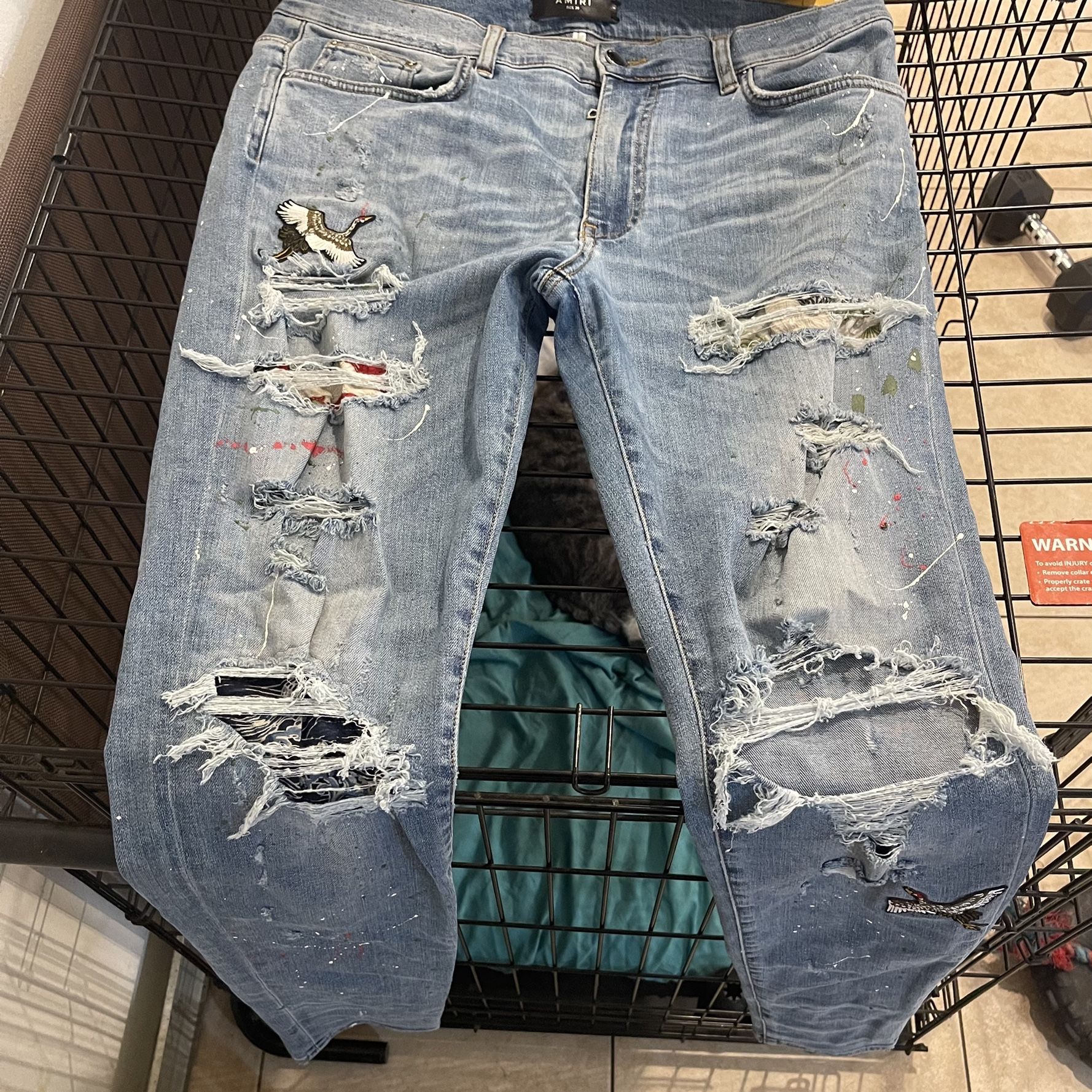 Amiri Paint Drip Logo Jeans for Sale in The Bronx, NY - OfferUp