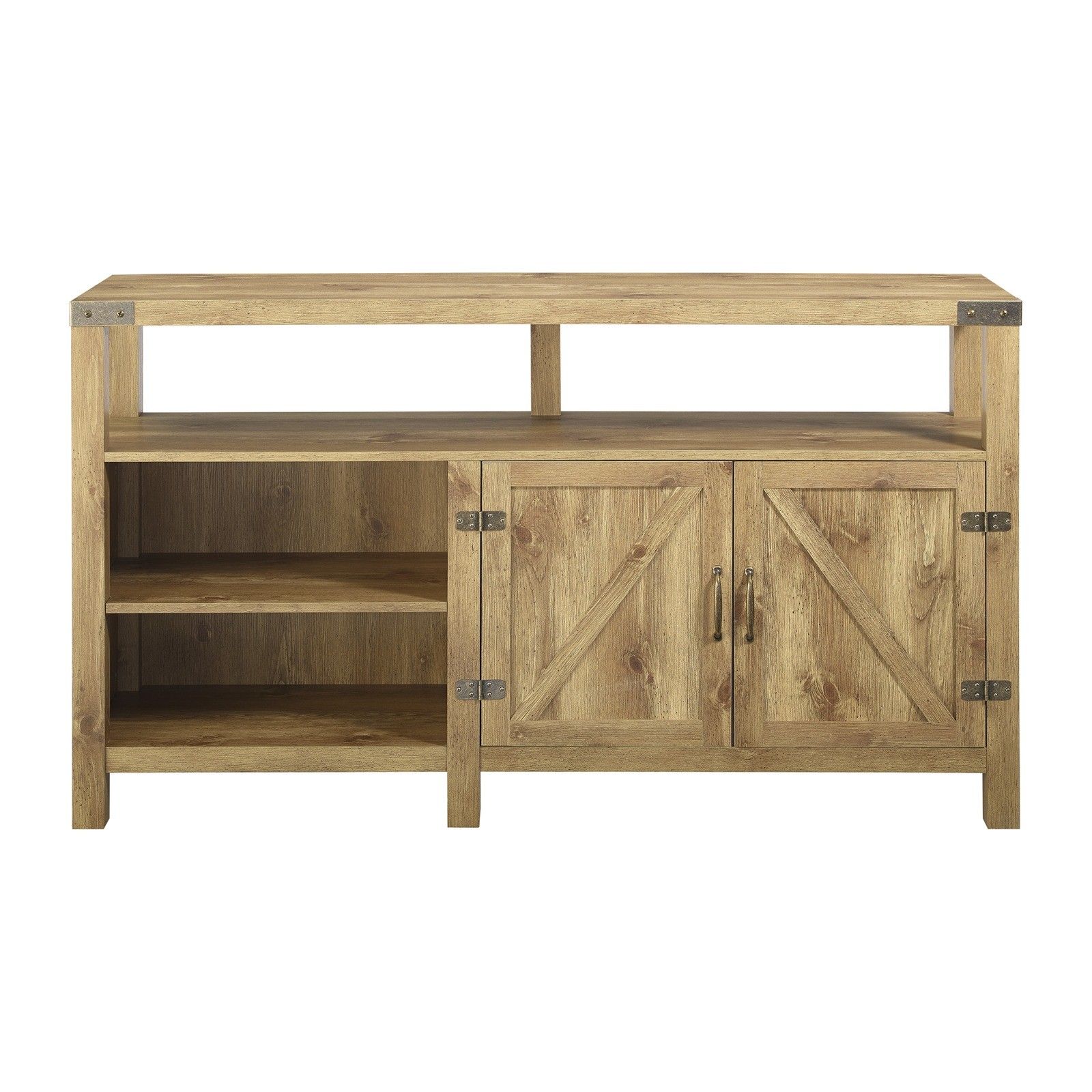.Manor Park Modern Farmhouse TV Stand for TVs up to 65", Barnwood