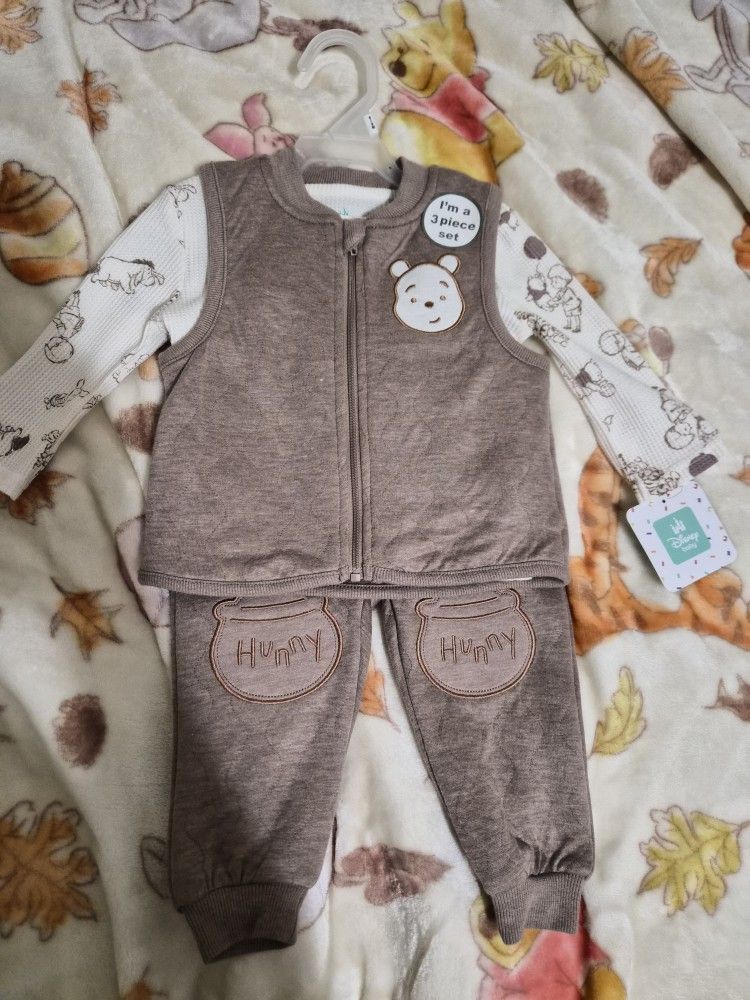 6/9 Months Winnie The Pooh Baby Outfit - New