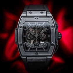Hublot Spirit of Big Bang All Black Ceramic Chronograph 45mm Skeleton Dial 1 of 500 MINT 601,CI,0110.RX