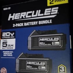 HURCULES 20v 5aH Lithium Ion Batteries  (2 Pack)