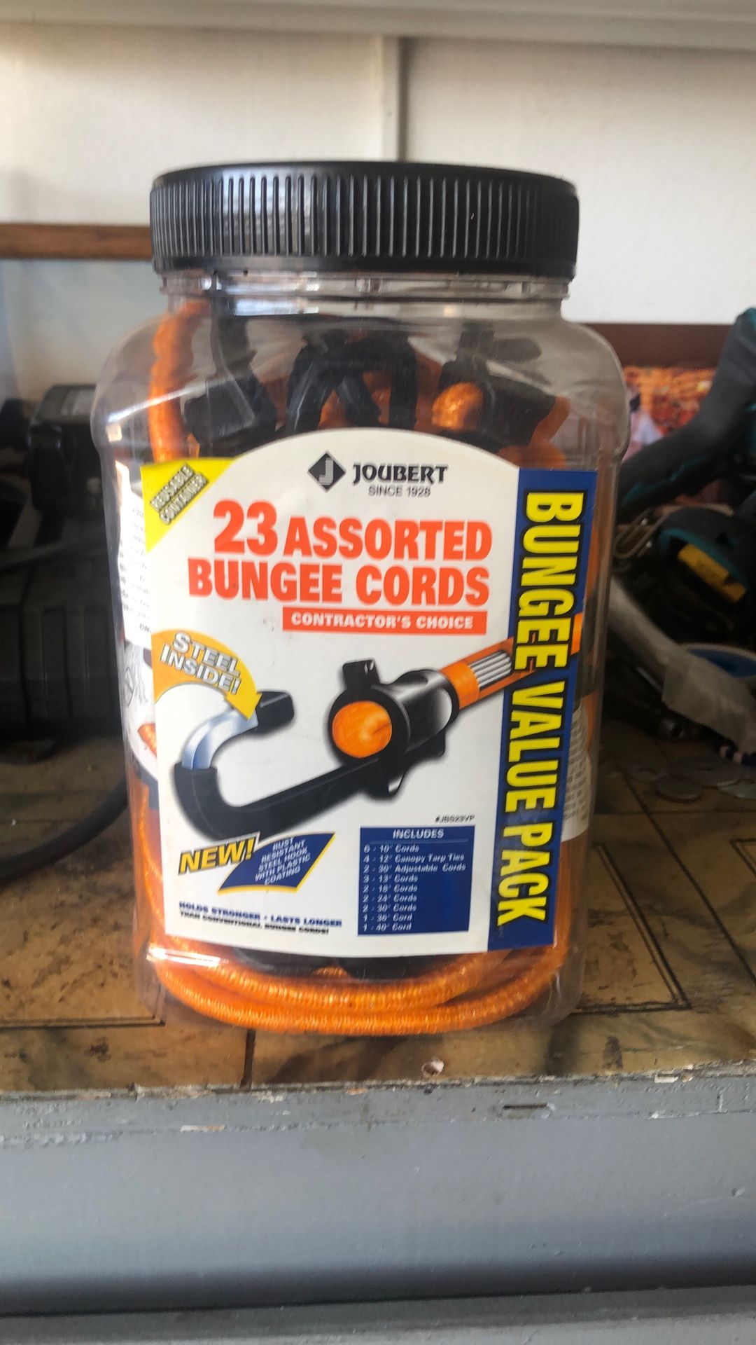 Canister Of Bungee Cords