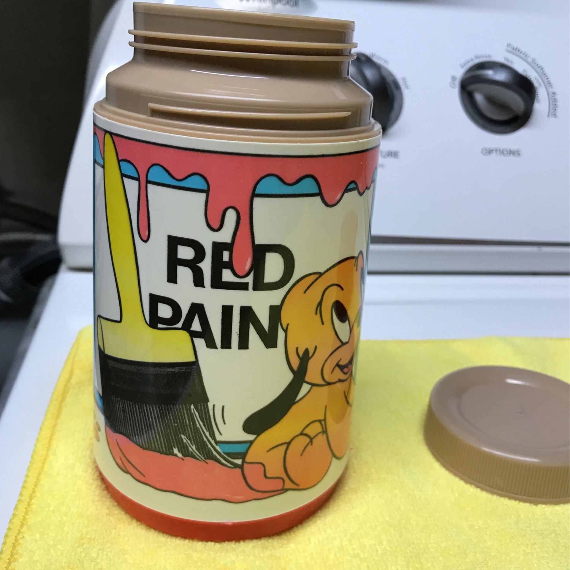 Red Paint Disney Thermos 