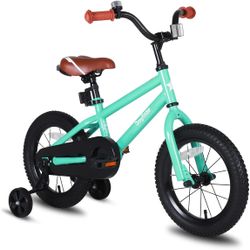 🚲 JOYSTAR Kids Bike – 16" – Mint Green – Training  Wheels & Helmet – Like New