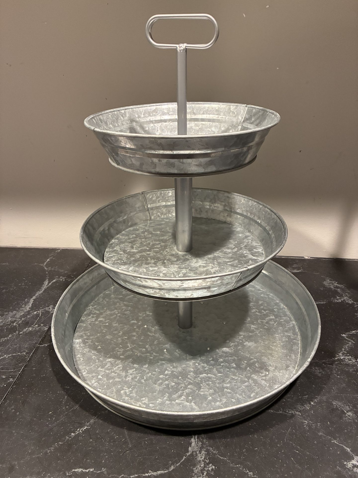 Three- Tier Metal Serving Tray 