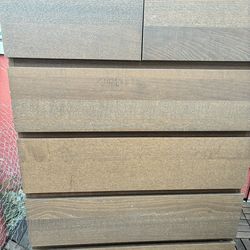 IKEA dresser with glasss