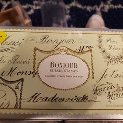 Parisian Inspired Rubber Stamp Set, New