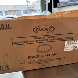 DART 48JL Translucent Vented Lid (Case of 500)