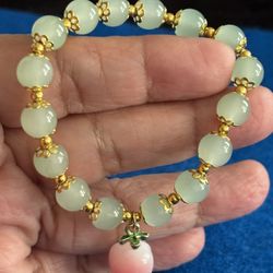 Beaded Green Bracelet 