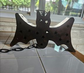 Metal Bat Halloween Hanging Lantern