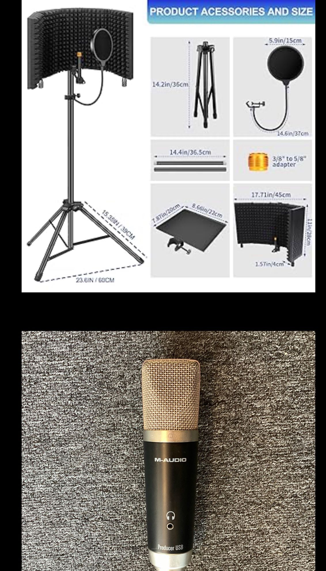 DMSKY & M AUDIO Microphone W/Tripod Stand