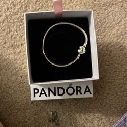 Pandora Heart Clasp Snake Bracelet 