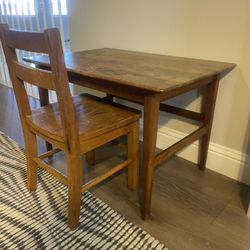 Children’s Wood Desk and Chair