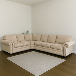 Extra Large Marks & Cohen Beige L Shaped Sectional Couch