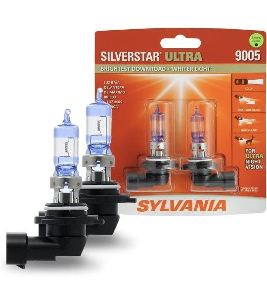 SYLVANIA 9005 SilverStar Ultra Halogen Headlight Bulb, Pack Of 2 NEW