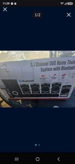 65 reviews
(2.7)|
65
Supersonic SC-37HT 5.1 Surround Sound System, Home Theater with DVD/CD Playback, Karaoke, FM Radio, USB Input, 25W Speakers, Mult