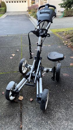Clicgear Model 8.0+ 4-Wheel Golf Push Cart with seat