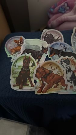 old school dog stickers