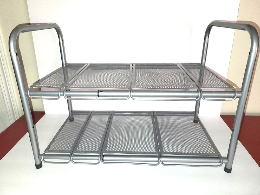 2-Tier Expandable Cabinet Shelf Organizer 
