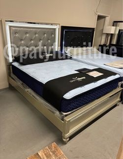 Queen LED Bed Frame $599 – Lighted Headboard