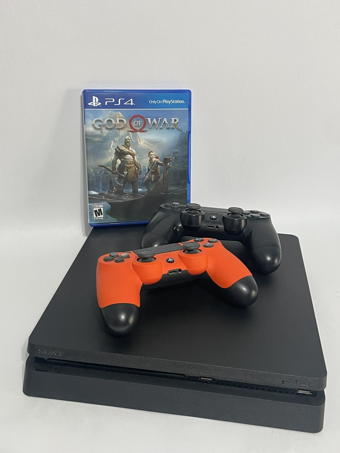 Playstation 4 Slim 1TB with Two Controllers and One Game, PS4