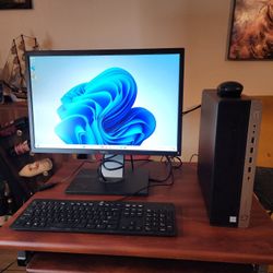 HP EliteDesk 800 G3 SFF dektop computer 
Intel core i7-6700U @ 3.40ghz
32GB RAM
240GB NVMe m.2 SSD
Win 11 Pro, Ethernet connection.  Microsoft office 