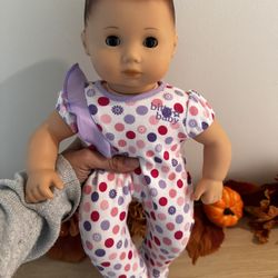 American Girl Bitty Baby Doll Brown Hair/Brown Eyes