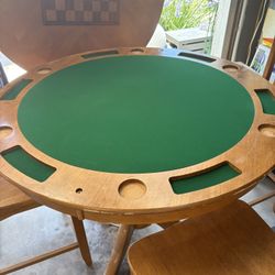 Poker/game Table And Chairs
