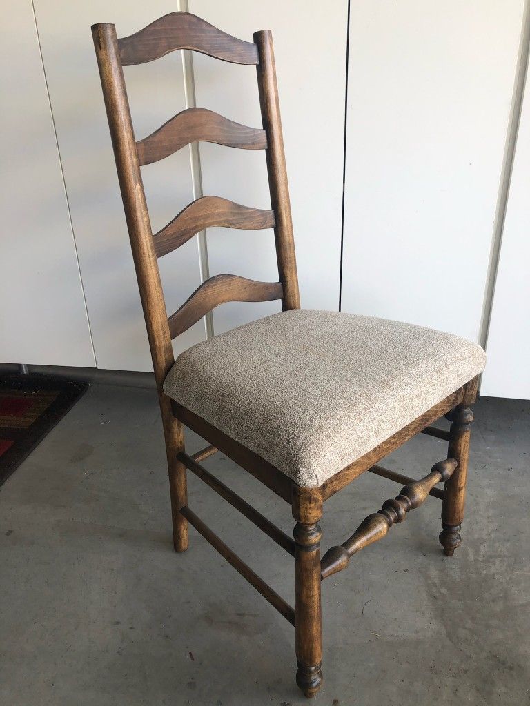4 Refinished Ladder Back Chairs