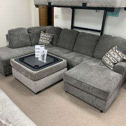 Ashley Double Chaise Sectional- Brand New