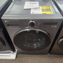 5.0 cu. ft. Stackable Smart Front Load Washer in Black Steel with ezDispense, Al Digital Dial, Steam and TurboWash360