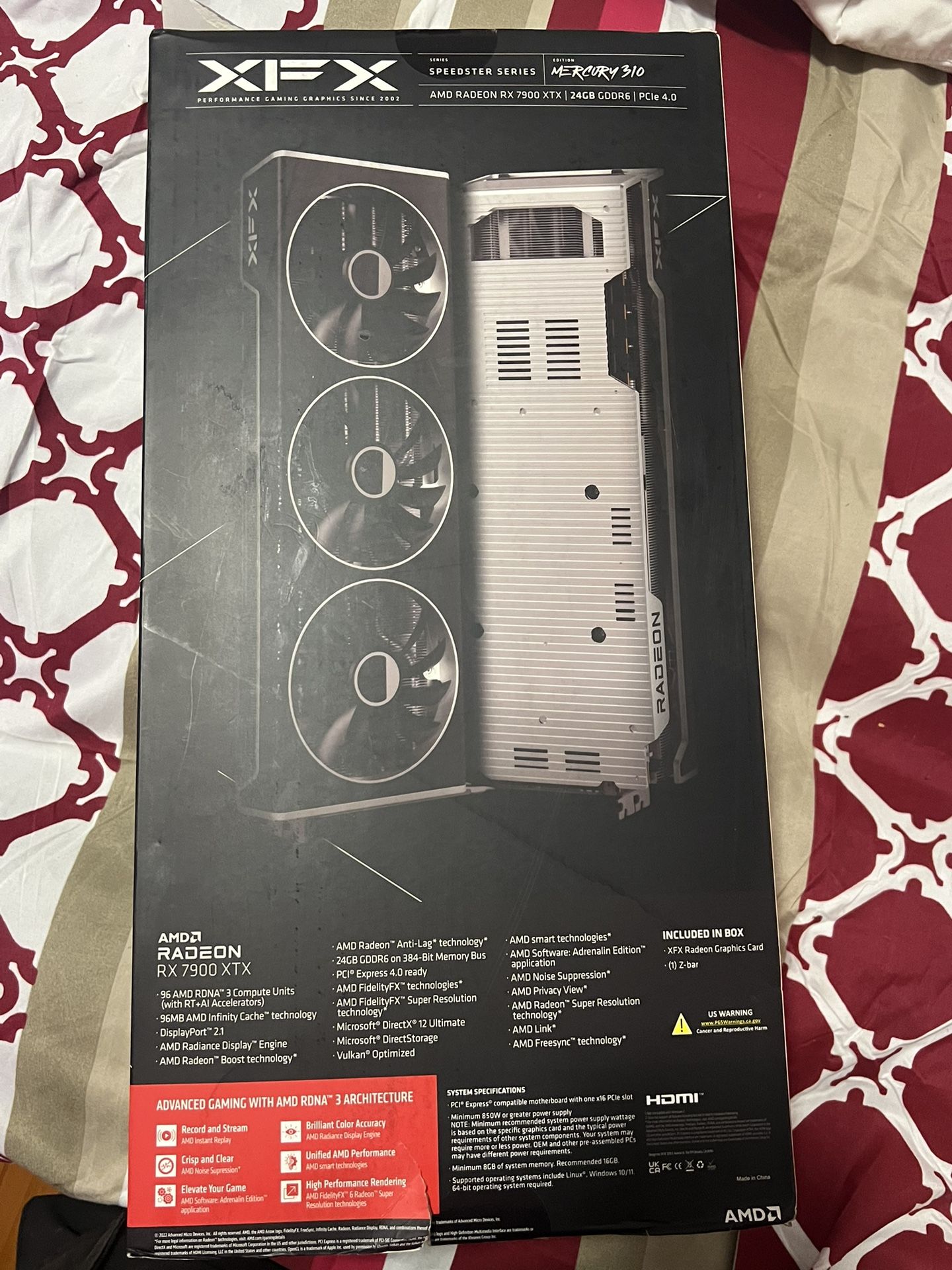 xfx mercury amd radeon rx 7900 xtx magnetic air 24gb
