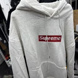 gray supreme hoodie