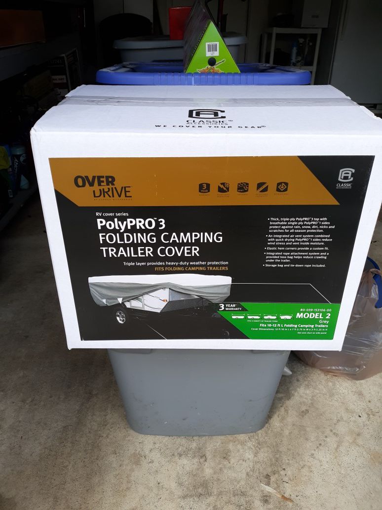 Overdrive classic accessories polypro 3 folding camper trailer cover