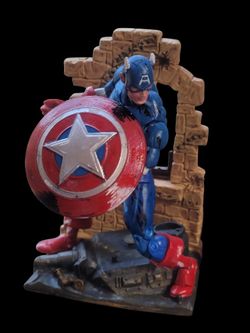 Marvel Legends 6" Toybiz Series 1 Captain America from 2002 with custom repaint