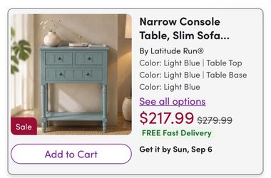 Latitude Run Console Table