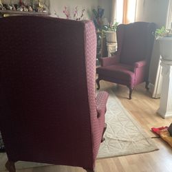 2 Tall Red Couches $40